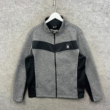 Spyder Jacke Herren Large grau Ray Fleece taktischer Pullover Sweater Oberteil