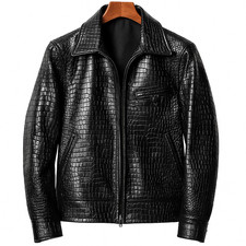 Herren Lederjacke schwarz