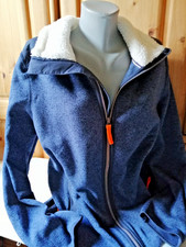 TCHIBO SNOW TECH  Jacke Strick Fleece Gr. L Grau blau  Warm Ski