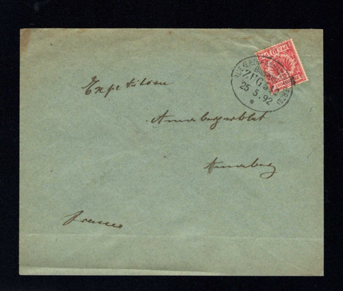 Bahnpost 1892 aue - -, "aue