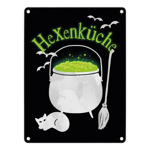 Hexenküche metallschild - hexenküche,