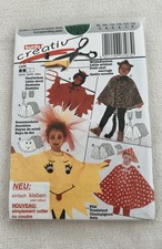 Schnittmuster FASCHING Karneval Kinder Kostüm burda 3583 Nähen Pilz Teufel Katze
