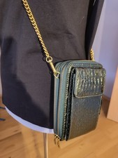 Umhängetasche kroko Grün mit