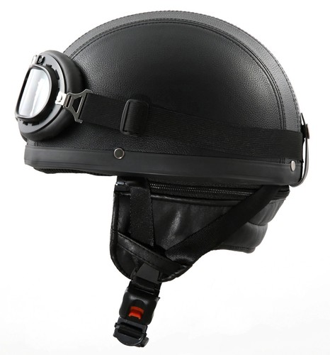 H110 kunstleder retro helm - kunstleder,