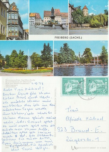 Alte postkarten freiberg - 6x,