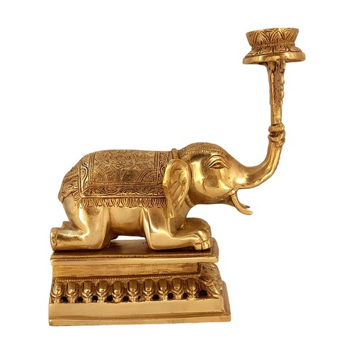 Messing elefant teelicht - messing,