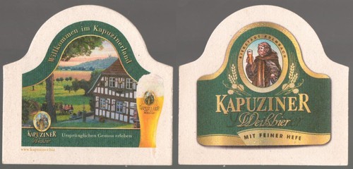 Bierdeckel kapuziner weißbier - bierdeckel,