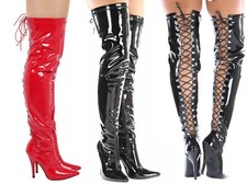 Overknee-Schnürstiefel
