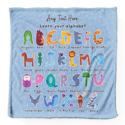 Tier alphabet blau - tier,