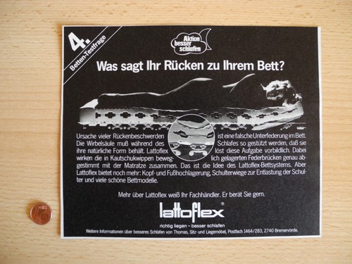 Reklame werbeanzeige lattoflex - reklame,