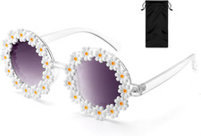 Gänseblümchen Sonnenbrille Hippie Brille Blumen Sonnenbrille Kinder Damen