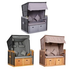 Strandkorb mit Klapptisch