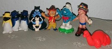 alte Figuren Kunststoff Mogli, Balu, Schlumpf, Dino, Pinguin, Fix+Foxi Konvolut