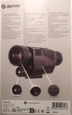 Denver Nachtsichtgerät NVI-450 mit IR-Strahler, OVP, Tasche, Akku, Anschlußkabel