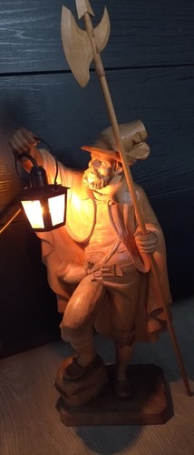 Holzfigur nachtwächter mit - nachtwächter,