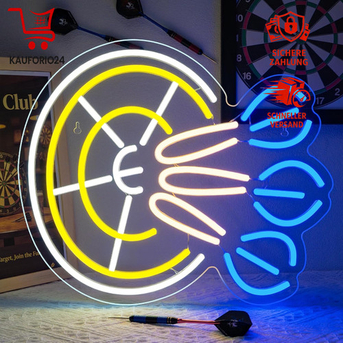 Dart neon schild leuchtreklame - neon,