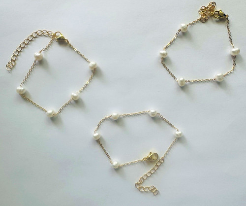 Armband goldfarbene ankerkette - goldfarbene,