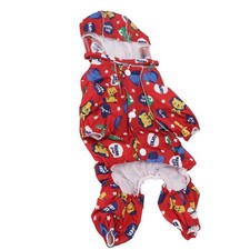 Hooded Dog Raincoat Reflective Waterproof 4 Legs Pet Rain Jacket Dog Poncho For