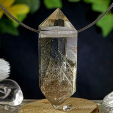 XL Lodolith Quarz Anhänger
