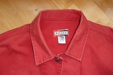 Top Zustand! Vintage Diesel Jeansjacke Herren Gr. L  Rot Basic Line 1990er Jahre