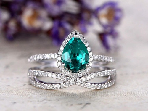 55ct grüne birne diamant - 2,55ct.,
