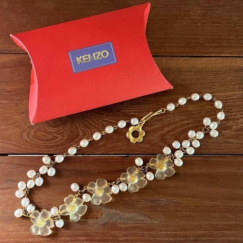 Kenzo vintage perle klar blume - vintage,
