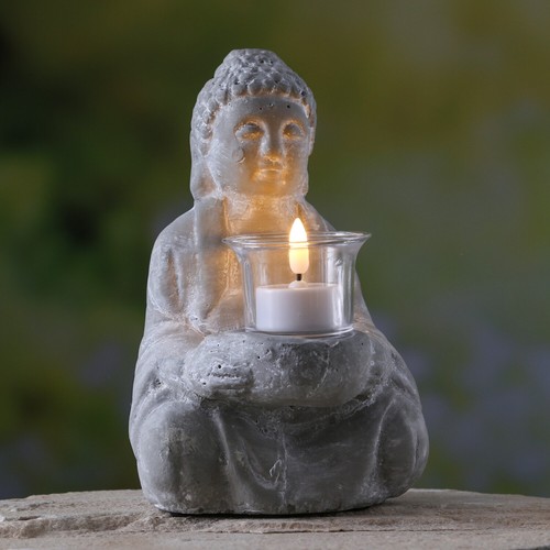 Teelichthalter buddha statue - teelichthalter,