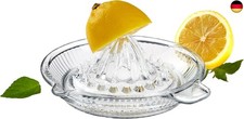  DESTALYA Zitronenpresse, Glas, Manuell Saftpresse, mit Griff und Ausgießer,  