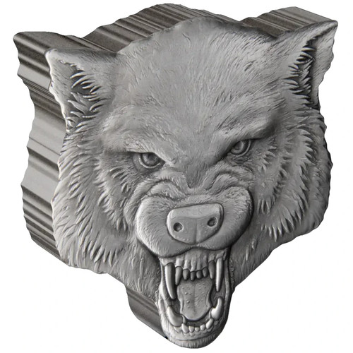 Silbermünze wolf wilde - wolf,