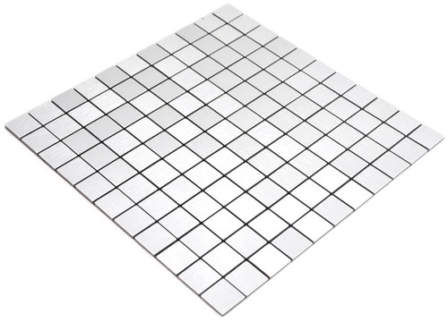 Mosaik alu gebürstet silber - gebürstet,