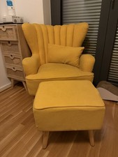 IKEA STRANDMON Sessel + Hocker