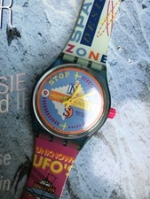 Swatch UFO Zone, Start, Stop Watch Uhr Armbanduhr aus 1993 bunt