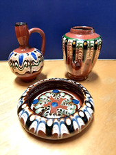 Keramik - Bulgarien - Pfauenauge - Krug - Vase - Aschenbecher