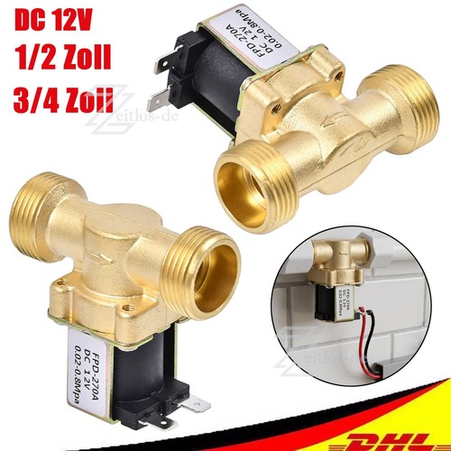 Magnetventil messing 4 - 1/2, 3/4"