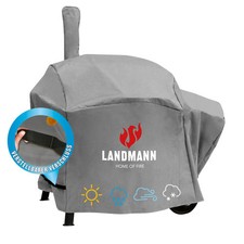LANDMANN Grill Abdeckung Abdeckplane für BBQ Smoker Standgrill Wetterschutz