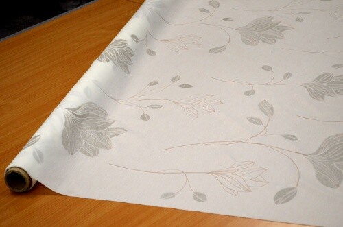 Dekostoff blume weiss - dekostoff,
