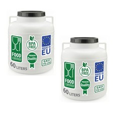 2er Set Weithalsfass 60 Liter