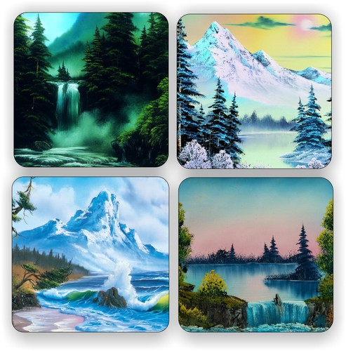 Bob ross holzuntersetzer - bob,