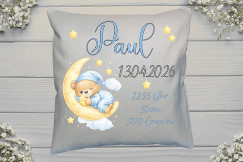Kissen 40x40 name - 40x40, geburtsdaten