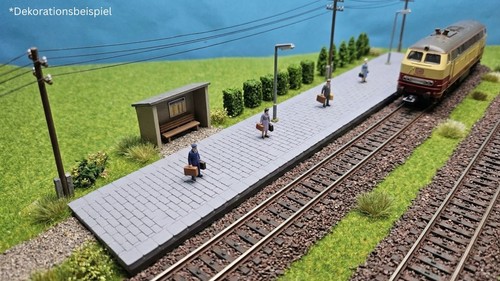 Bahnsteig zweigleisig - h0,