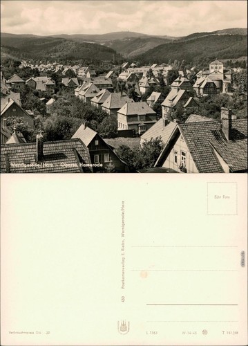 Ansichtskarte wernigerode - ansichtskarte,