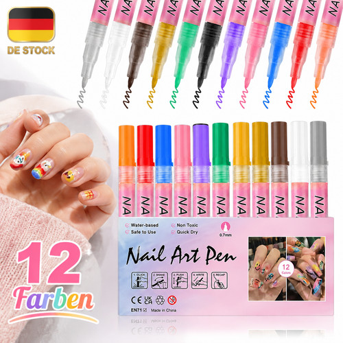Nagelmarker farben glatt - 12,