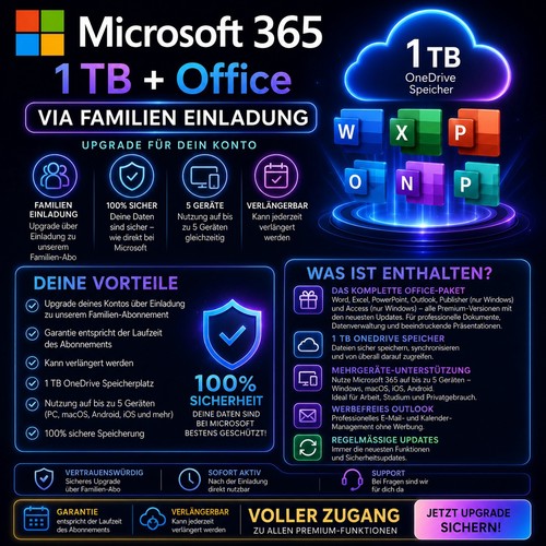 Microsoft 365 mit office - 365, tb