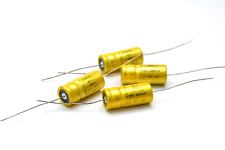4x Vintage Elko-Kondensator von SIC SAFCO Typ CMF, 10 µF / 450 V, Capacitor, NOS