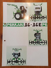Prospekt Ferrari Motorgeräte 34-34E  Broschüre  Traktor Schlepper D