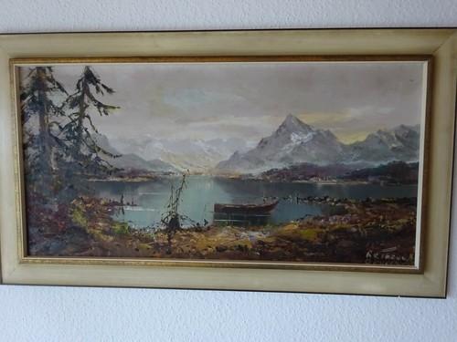 ölgemälde bergsee von - Ölgemälde,