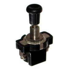 1x Einbau Zugschalter 6-32V Schalter für 8mm Loch 2-polig Schraubklemmen 16A Neu