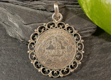 Silber Anhänger Münze Halbe