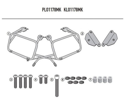 Set seitenkofferträger seite - seitenkofferträger,