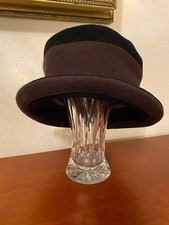 MAYSER Damen Hut Schwarz Mocca, 80% Wolle 20% Polyamid Samt, Gr. 57